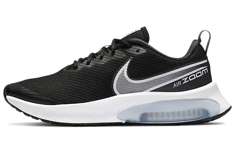 Nike Air Zoom Arcadia Slip-Resistant Cushioning Wear-Resistant Low-Top Kids' Running Shoes Black White Teenagers 2