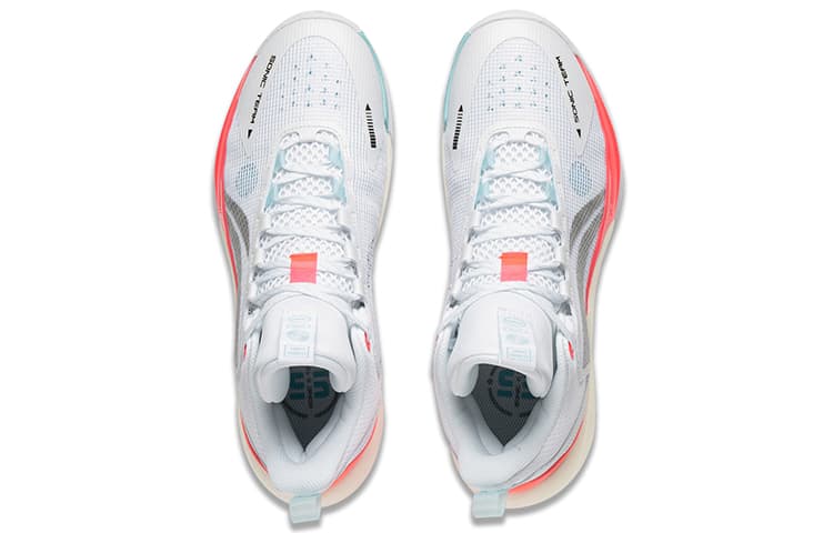 LINING SONIC Team Basketball Shoes Men Mid-Top Standard White 6