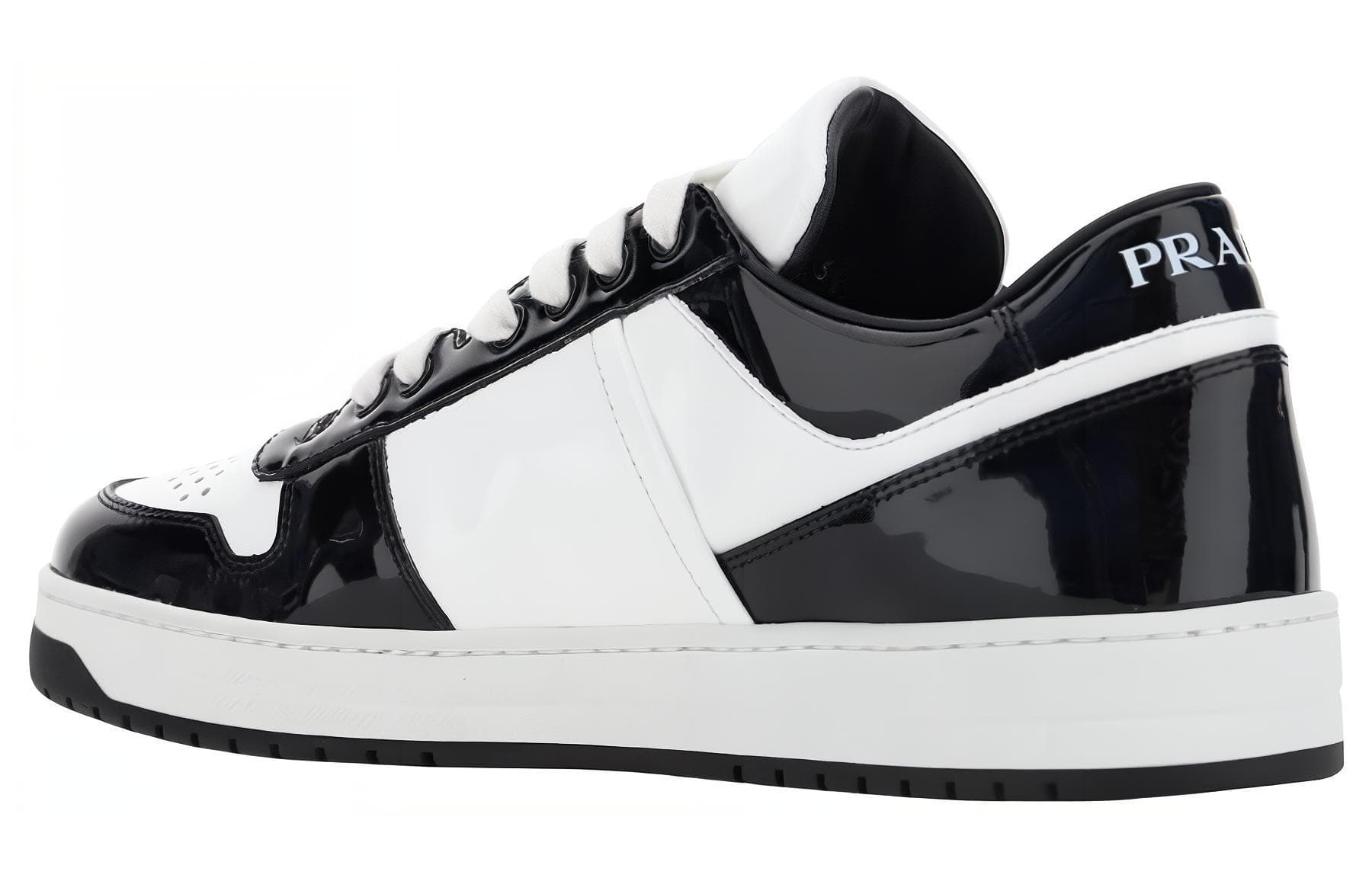 PRADA Downtown Anti Slip Wear Resistant Low Top Skateboard Shoes Men's Black White 6