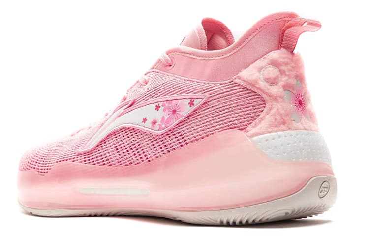 LINING YuShuai 13 Boom Basketball Shoes Men Low-Top Cherry Blossom Pink 5