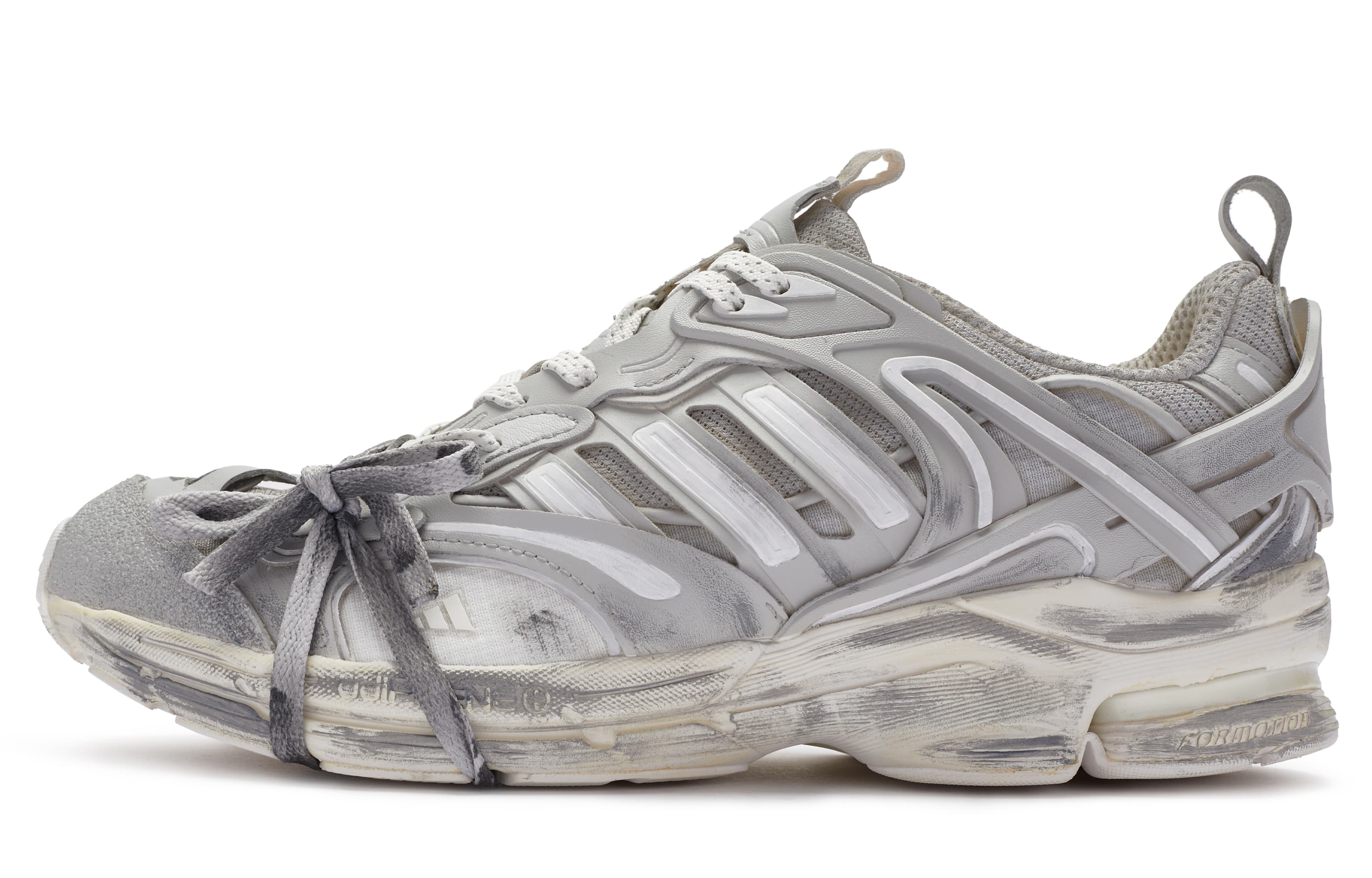 Adidas Spiritain 2000 Mid Top Running Shoes Unisex White Gray