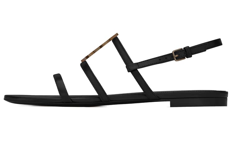 SAINT LAURENT Cassandra Flat Sandals Women's