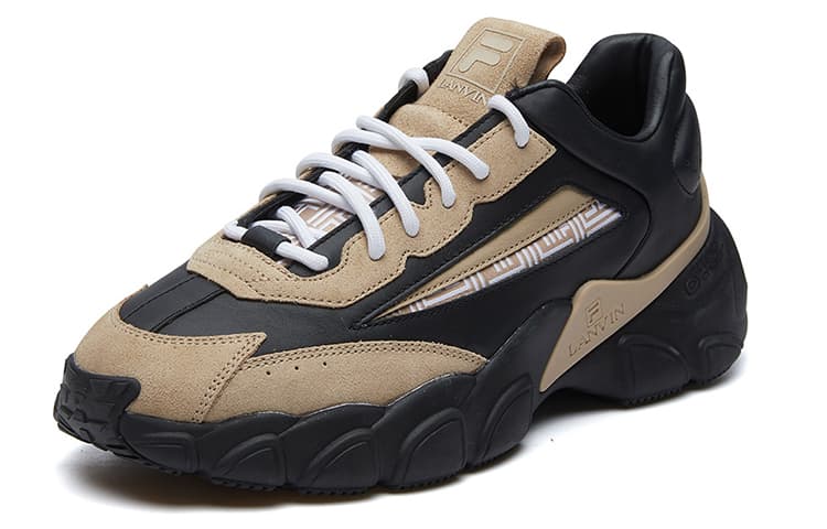 FILA Lanvin X FILA Low Top Running Shoes Black/Yellow 3