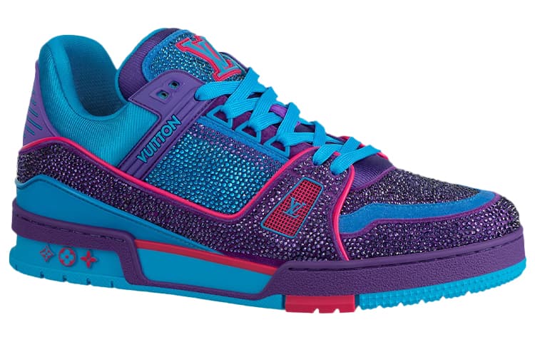 LOUIS VUITTON Trainers 'Blue Purple With Crystals' 4