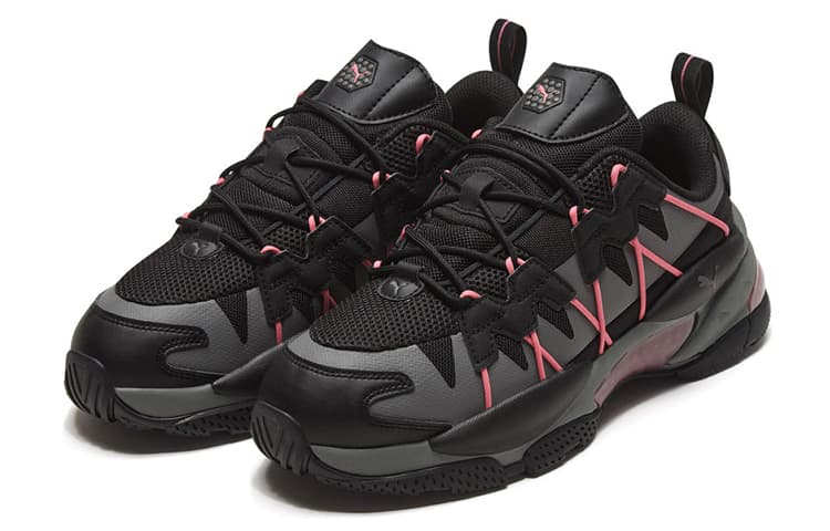 PUMA Lqdcell Omega Striped Knit 'Black Castlerock' 6