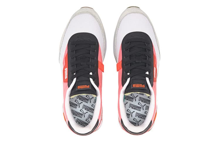 PUMA Future Rider New Tones Mesh Fabric Retro Cushioned Wear-Resistant Low-Top Casual Sneakers Women's Gray/Pink/White 5