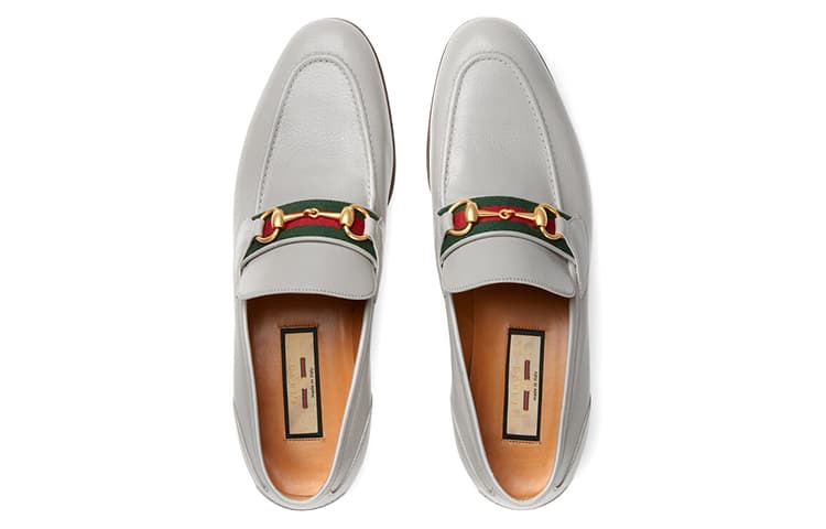 GUCCI Horsebit Casual Shoes Men's Gray 5
