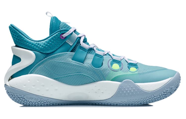 LiNing SONIC 9 Low Slip-Resistant Cushioning Wear-Resistant Low-Top Performance Basketball Shoes Blue White 3