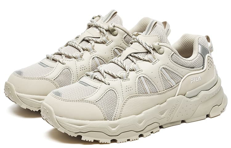 FILA Trek 1S Wear-Resistant Low-Top Casual Shoes Women's Champagne Silver Gray 4