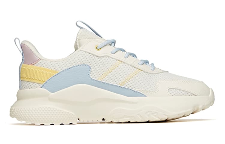 Anta Life Collection Anti-Slip And Wear-Resistant Lightweight Low-Top Chunky Sneakers Women's White Blue Yellow 4