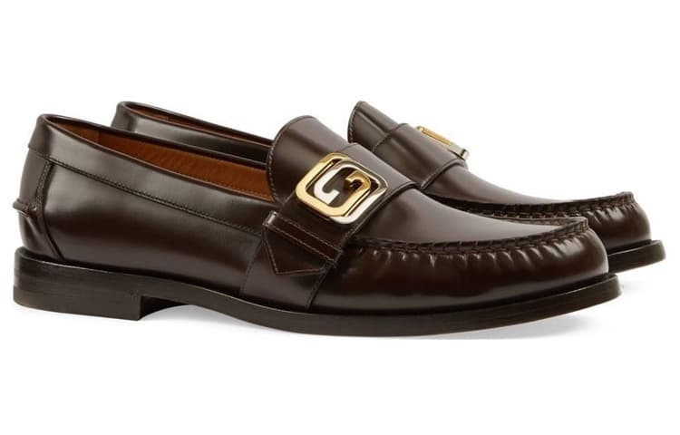 GUCCI Gg Buckle Loafer Brown 3