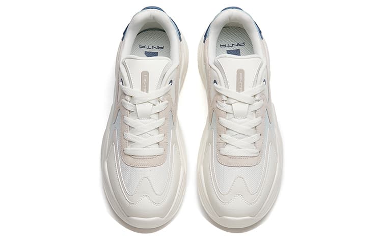 Anta Cushioning Anti-Slip And Wear-Resistant Low-Top Casual Shoes Men's White Blue Gray 5