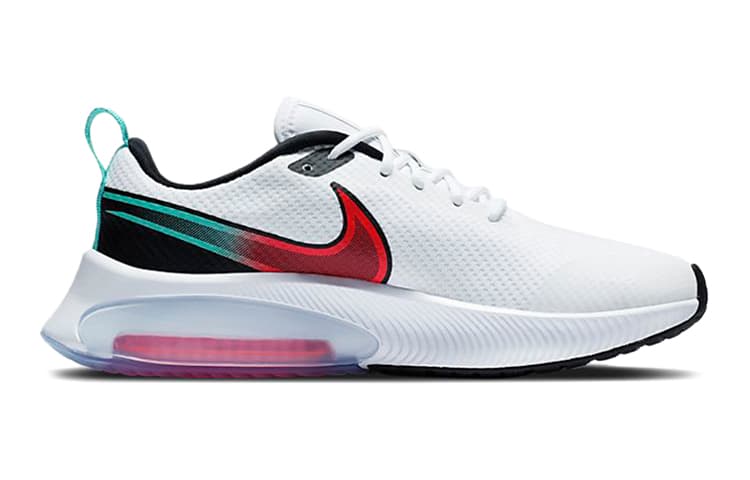 Nike Air Zoom Arcadia Slip Resistant Cushioning Breathable Low Top Kids' Running Shoes White Red Green Teenagers 4