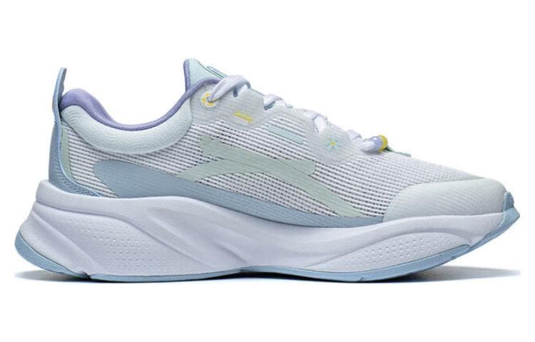 LiNing Soft Slip Resistant Abrasion Resistant Low top Casual Shoes Women's White Blue 3