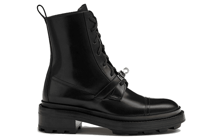 HERMES Fashion Ankle Boots 5cm Women's Black 6