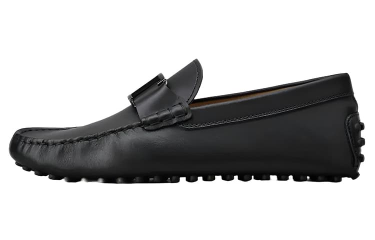 TOD'S Almond-toe Leather Loafers