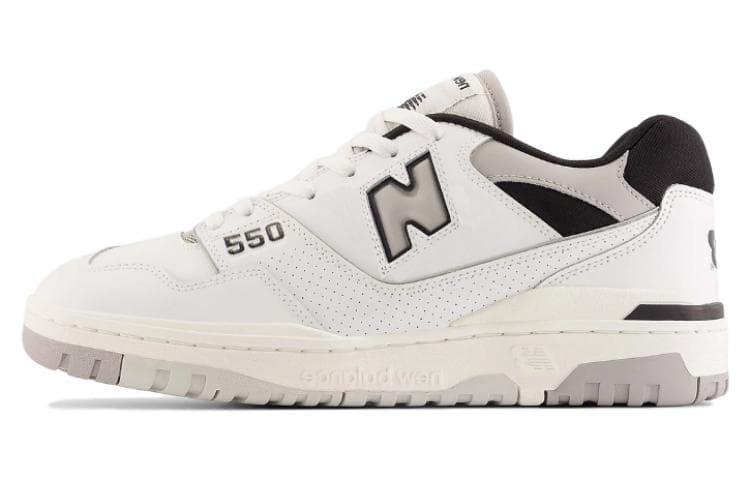 New Balance 550 White Concrete Black