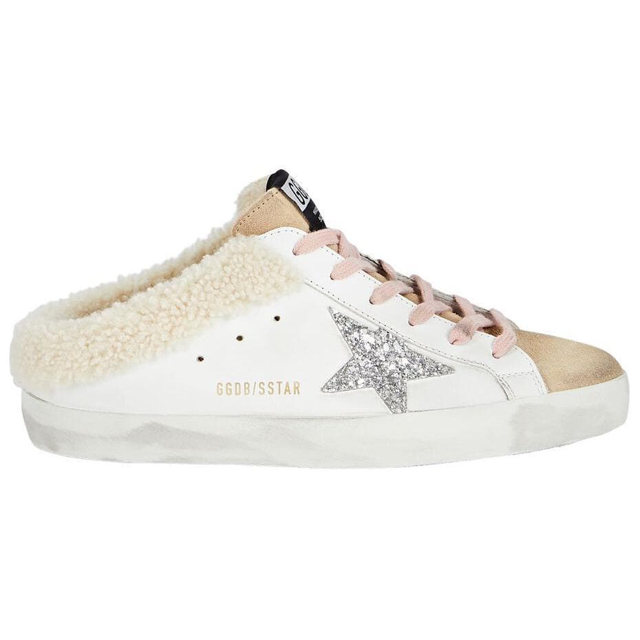 Golden Goose Super-Star Sabot Wrap-toe Slippers Women's Ecru 3