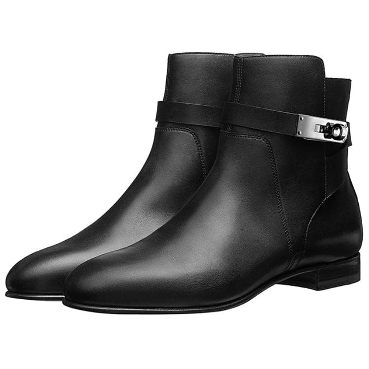 HERMES Neo Ankle Boots Women's Black 5