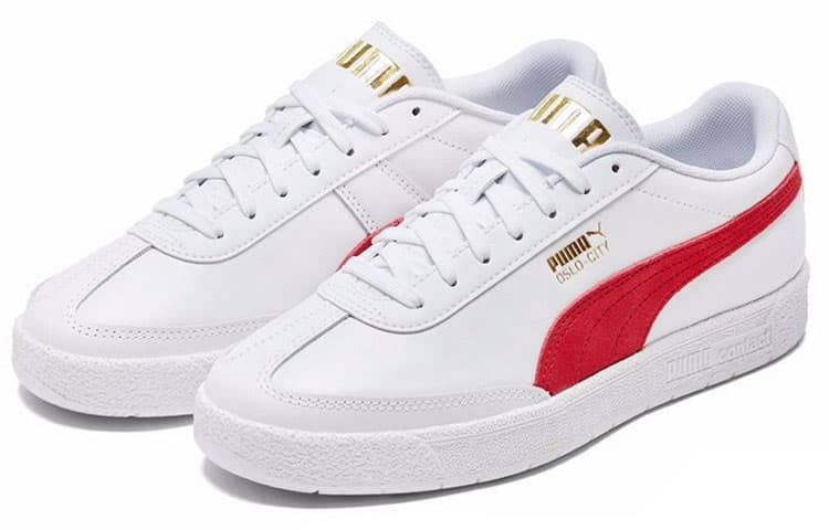 PUMA Oslo City Casual Board Shoes White/Red 5