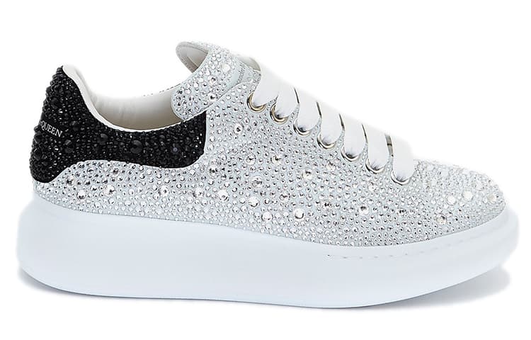 Alexander McQueen Oversized Crystal Embellished White Women's 4