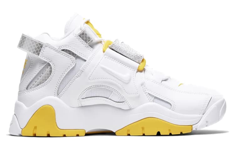 Nike Air Barrage Mid White Chrome Yellow Women's 4