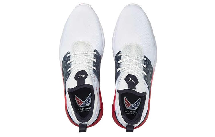PUMA Ignite Articulate Abrasion Resistant Low Top Golf Shoes Men's White Red Blue 6
