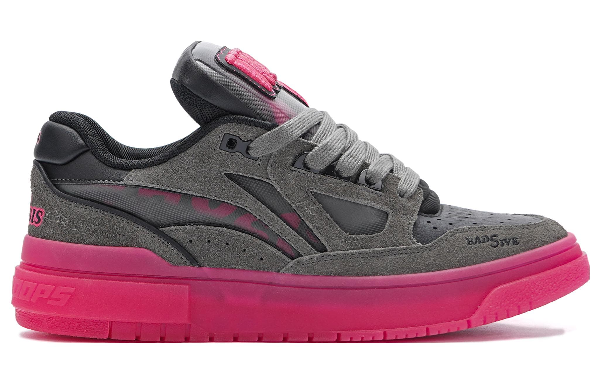 WHOOSIS LiNing Anti Slip Wear Resistant Low Top Skateboard Shoes Purple Gray 4