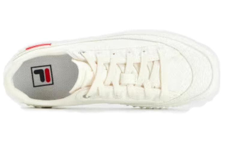 FILA Gear Anti-Slip Wear-Resistant Low-Top Skateboard Shoes Women's White 5