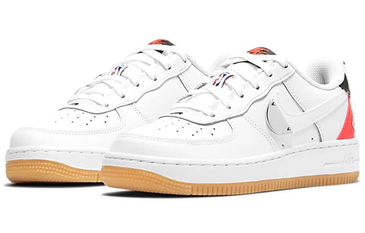 Nike Air Force 1 LV8 NBA White Crimson Gum GS 6