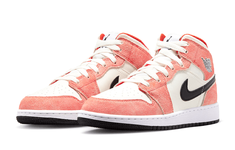 Jordan 1 Mid SE Orange Suede GS 5