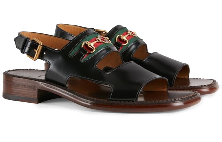 GUCCI Beach Sandals Men Black 4