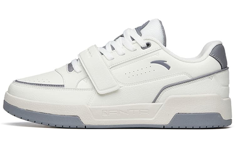 Anta Life Collection Durable Breathable Low-Top Skateboard Shoes Men's White Gray 2