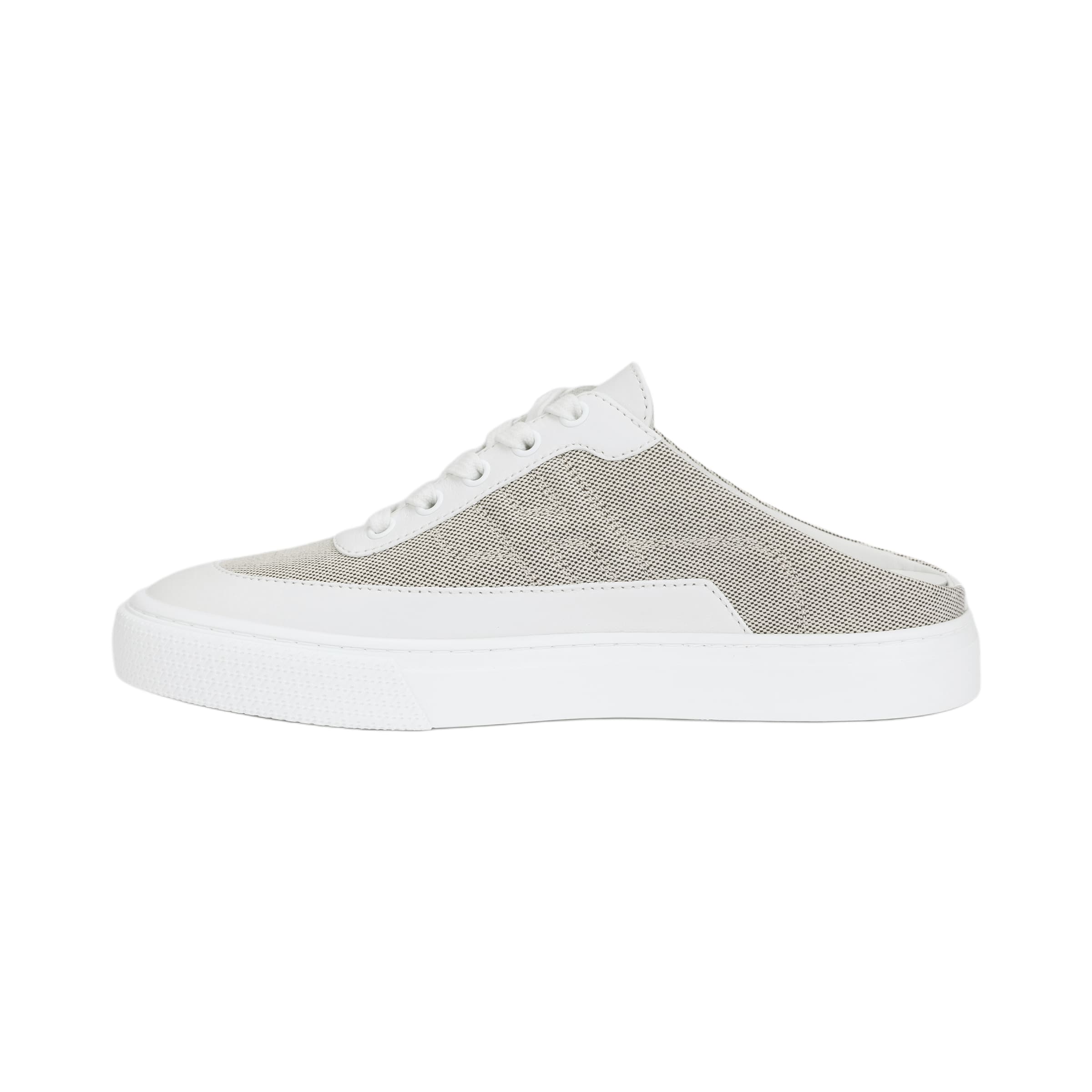 HERMES Keep Keep Calfskin Round Toe Slip-On Mules Women's Grey 2