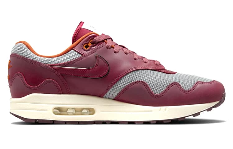 Nike Air Max 1 Patta Waves Rush Maroon Without Bracelet 3