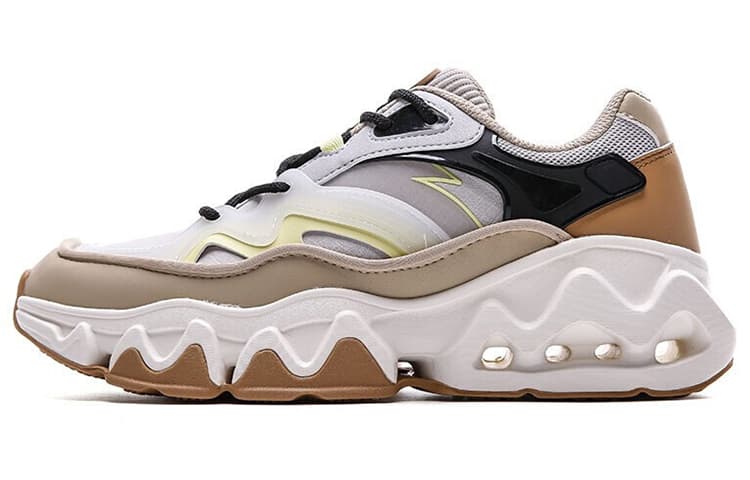 ANTA Life Collection Chunky Sneakers Men Low-Top Light Gray Brown 2