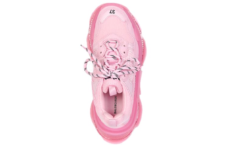 Balenciaga Triple S Clear Sole Sneakers Pink Women's 6