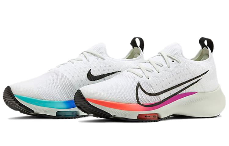 Nike Air Zoom Tempo Next% Flyknit White Hyper Violet Flash Crimson GS 5