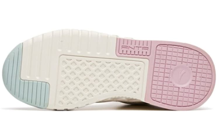 Anta Durable Breathable High-Top Skateboard Shoes Women's Lotus Gray White