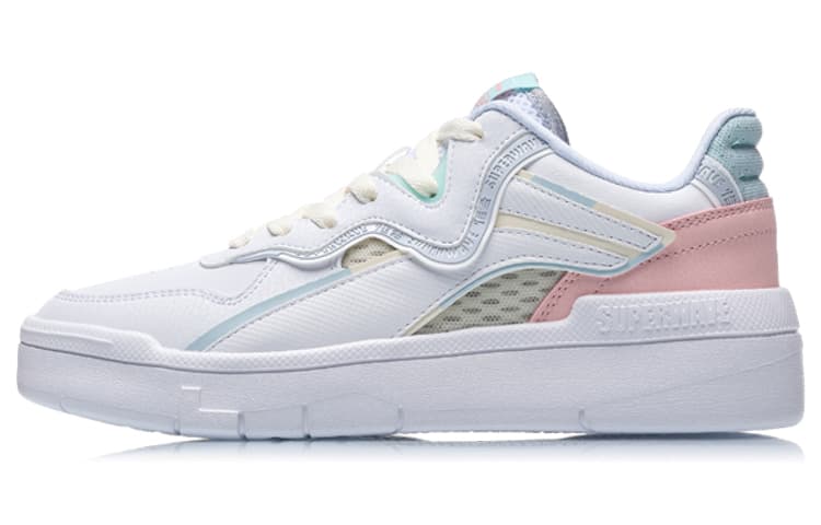 LINING Wave Skateboard Shoes Women's Low-Top Salt Powder 2