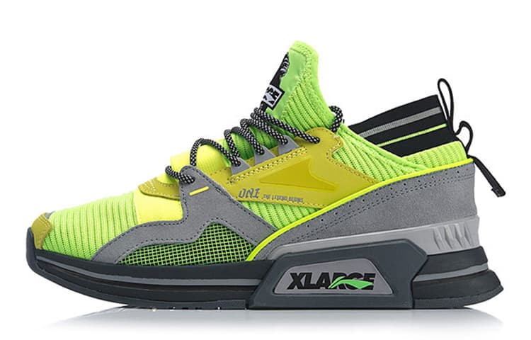 XLARGE x LiNing Low-Top Casual Shoes Men's Neon Green 2