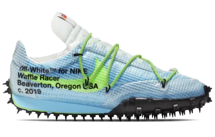 Nike Waffle Racer Off White Vivid Sky Women's 3