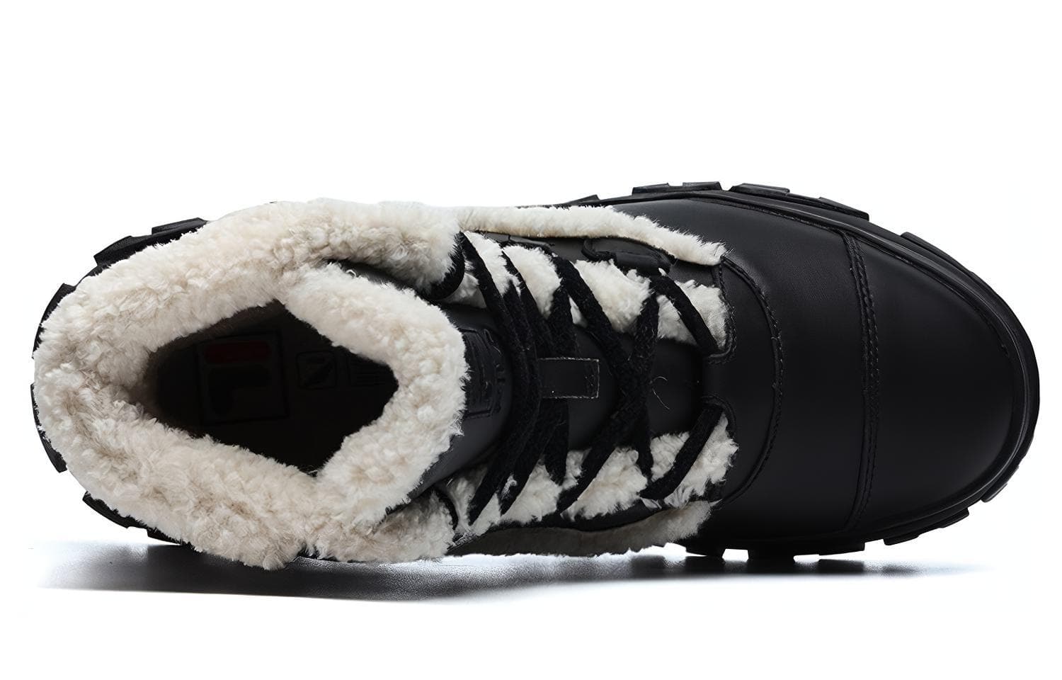 FILA Warm Snow Boots 'Black White' Women's 5