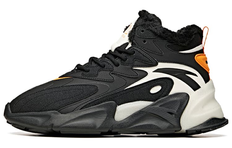 Anta Pulse Cushioned Anti-Slip And Wear-Resistant Warm High-Top Casual Shoes Men's Black White 2