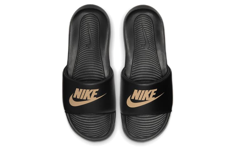 Nike Victori One Slide 'Black Metallic Gold' 5