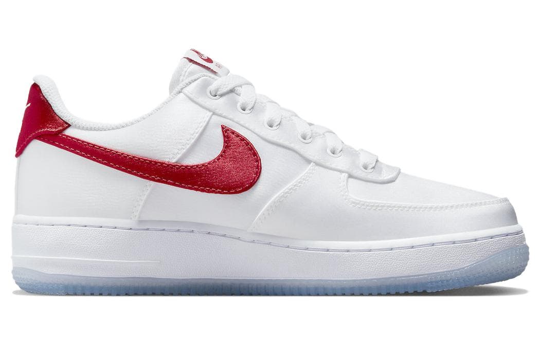 Nike Air Force 1 Low '07 Satin White Varsity Red Women's 4