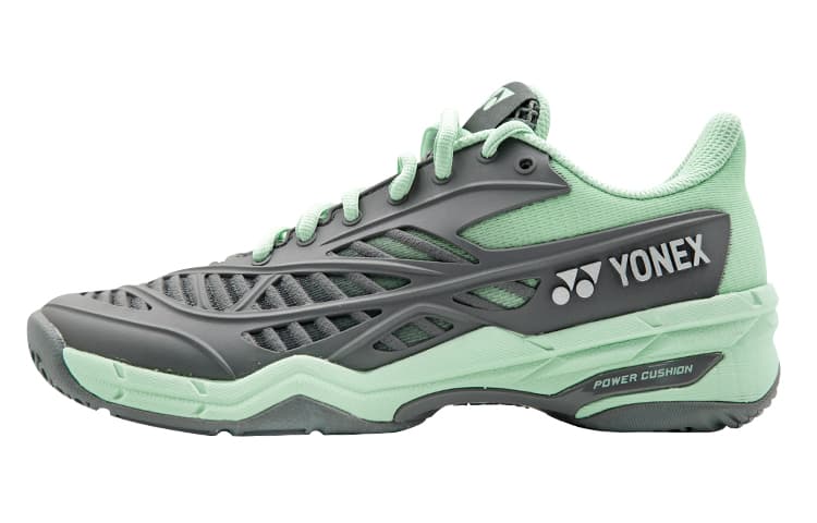 YONEX Power Cushion Badminton Shoes Unisex Low-Top Gray Light Green 2