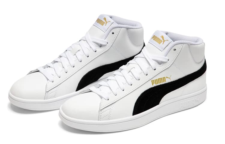 PUMA Smash V2 Mid 'White Black' 5