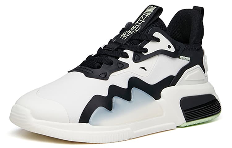 Anta Breathable Low-Top Skateboard Shoes Men's White Black 5