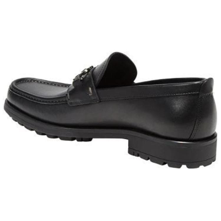 FERRAGAMO GANCINI Gancio Loafers Men's Black 6
